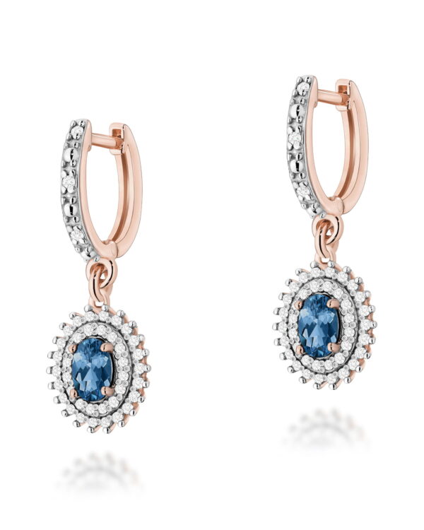 Kolczyki K0303 Topaz London Blue 2 x 0
