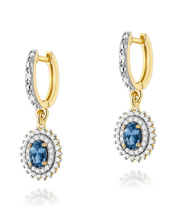 Kolczyki K0303 Topaz London Blue 2 x 0