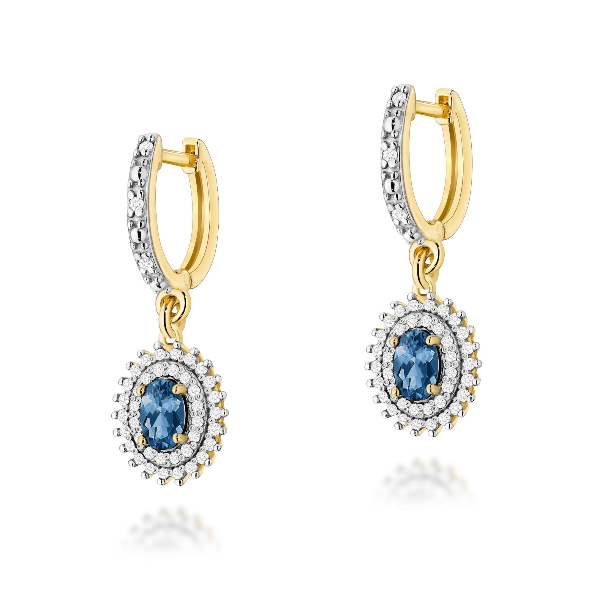 Kolczyki K0303 Topaz London Blue 2 x 0