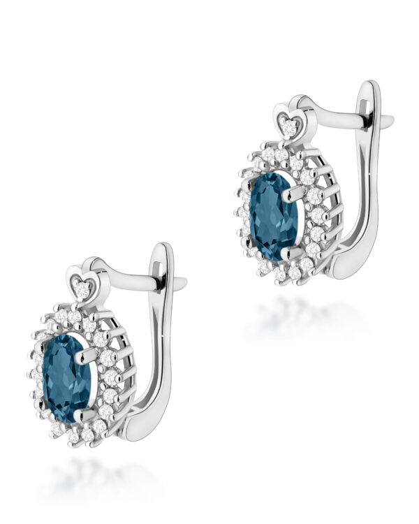 Kolczyki K0312 Topaz London Blue 2 x 0