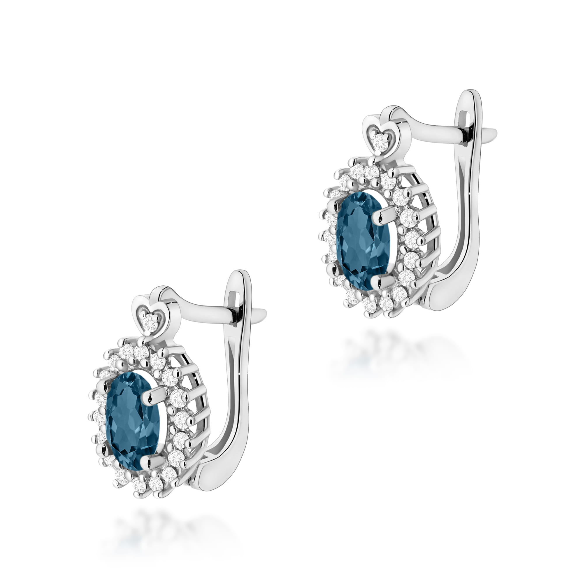 Kolczyki K0312 Topaz London Blue 2 x 0