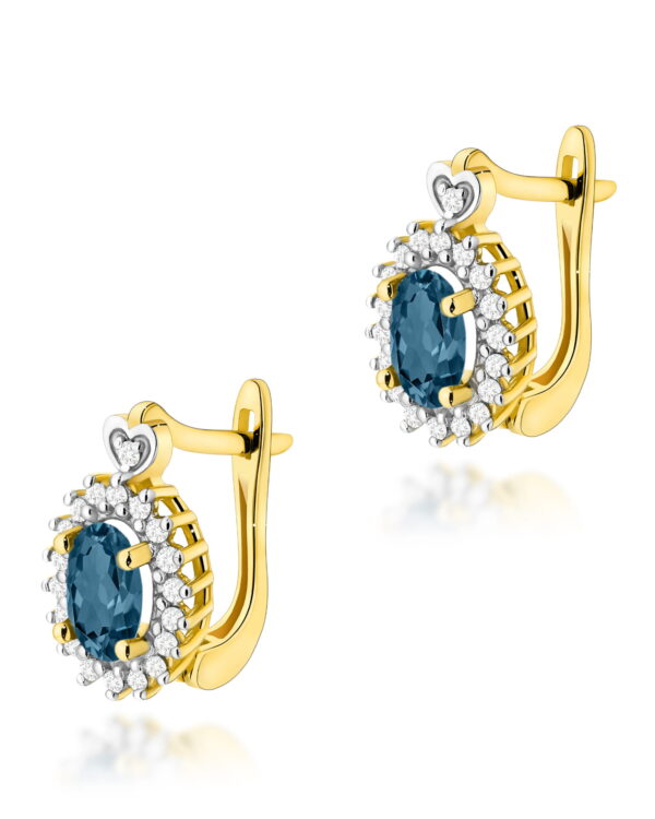 Kolczyki K0312 Topaz London Blue 2 x 0