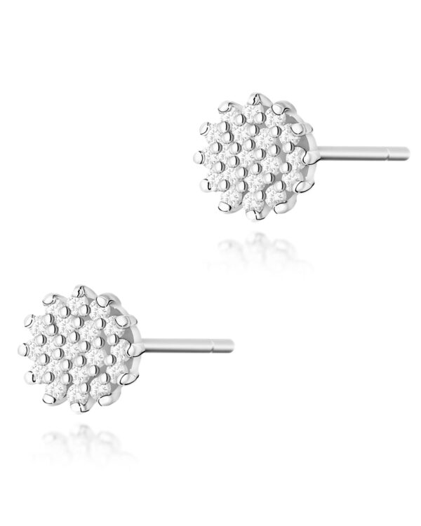 Kolczyki K0401 z diamentami białe złoto Jubiler Kraków BigDIAMOND