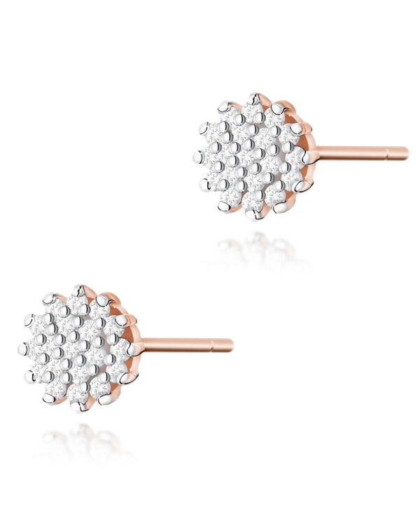 Kolczyki K0401 z diamentami różowe złoto Jubiler Kraków BigDIAMOND