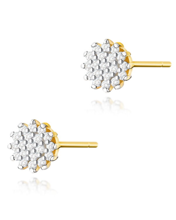 Kolczyki K0401 z diamentami żółte złoto Jubiler Kraków BigDIAMOND