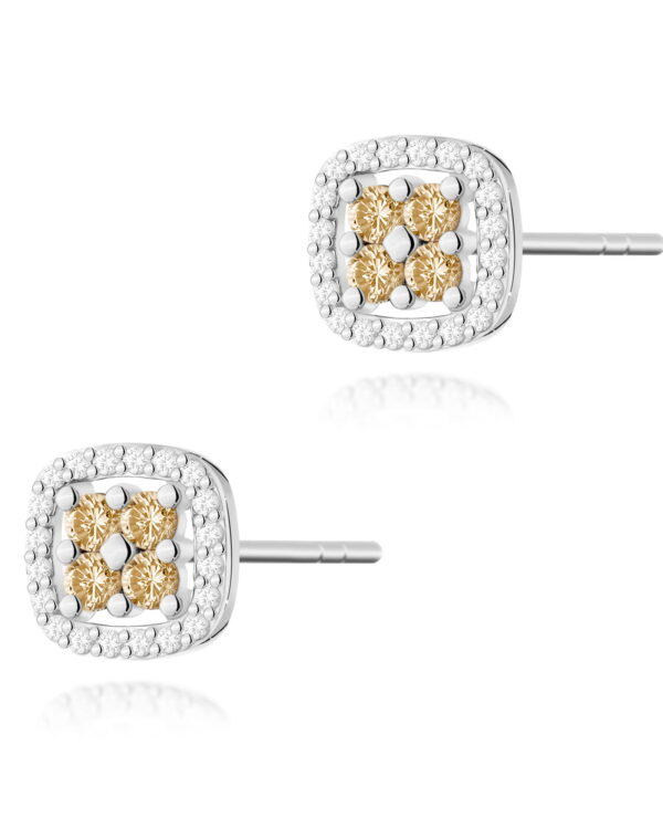 Kolczyki K0441 z diamentami białe złoto Jubiler Kraków BigDIAMOND