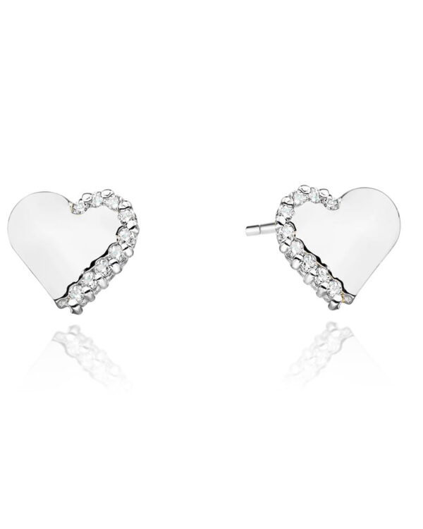 Kolczyki K0505 z diamentami białe złoto Jubiler Kraków BigDIAMOND