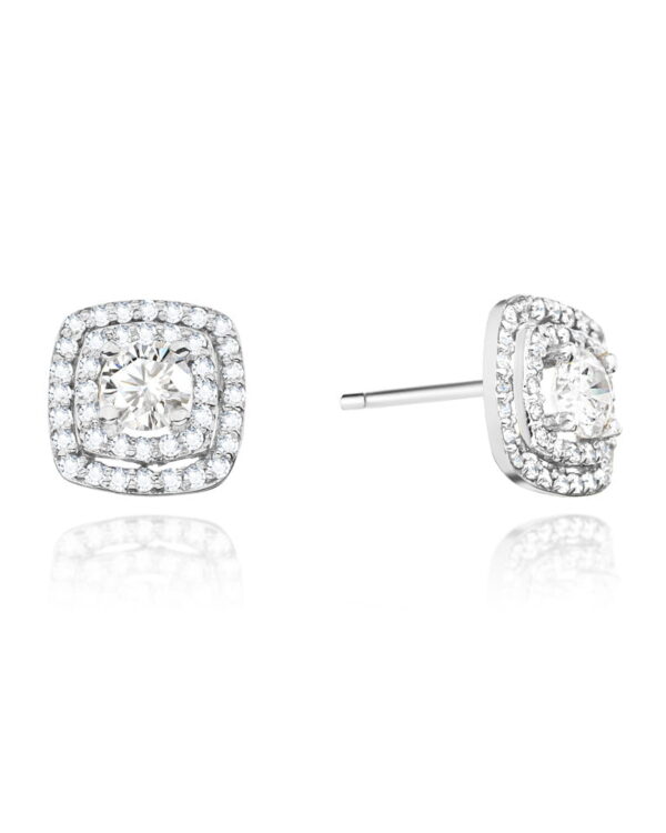 Kolczyki K0506 z diamentami białe złoto Jubiler Kraków BigDIAMOND