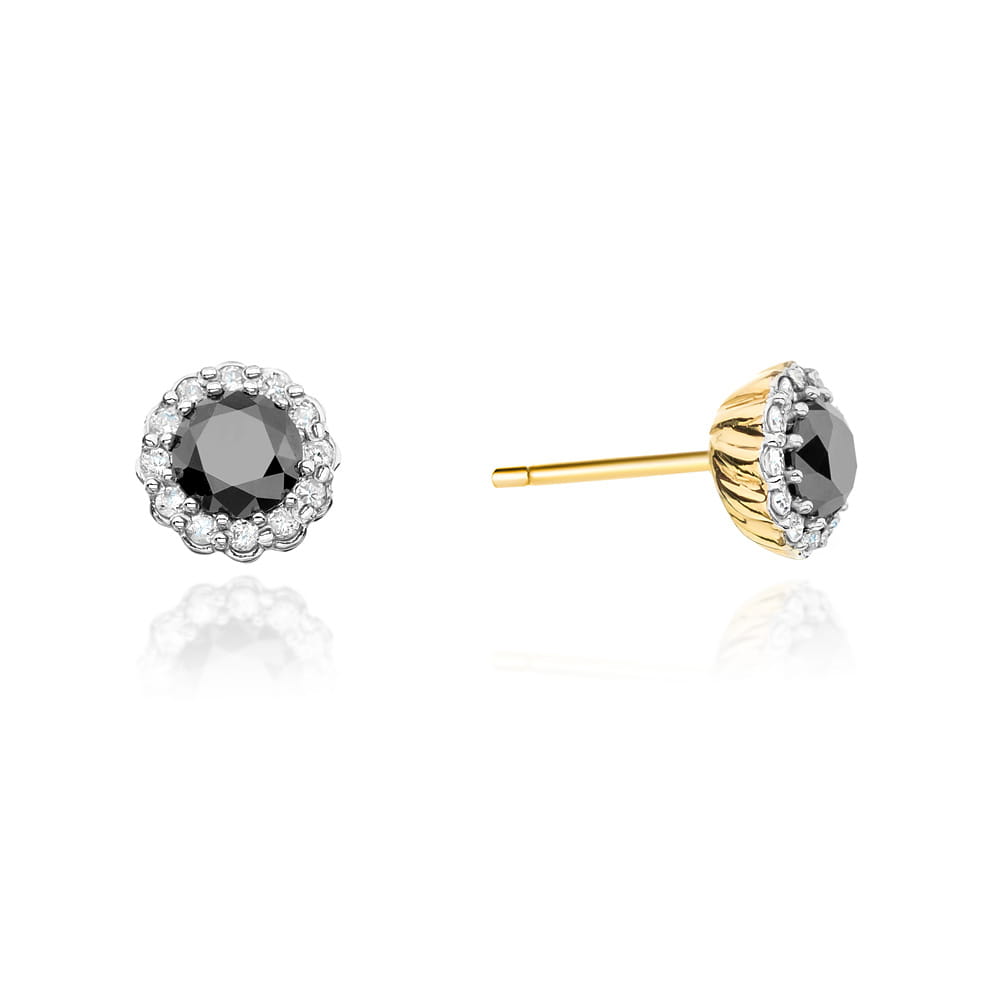 Kolczyki K0510 Czarny Diament 2 x 0