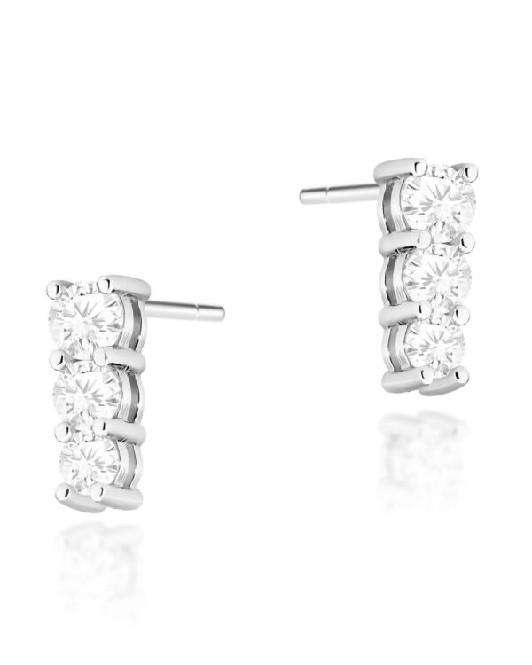 Kolczyki K0511 z diamentami białe złoto Jubiler Kraków BigDIAMOND