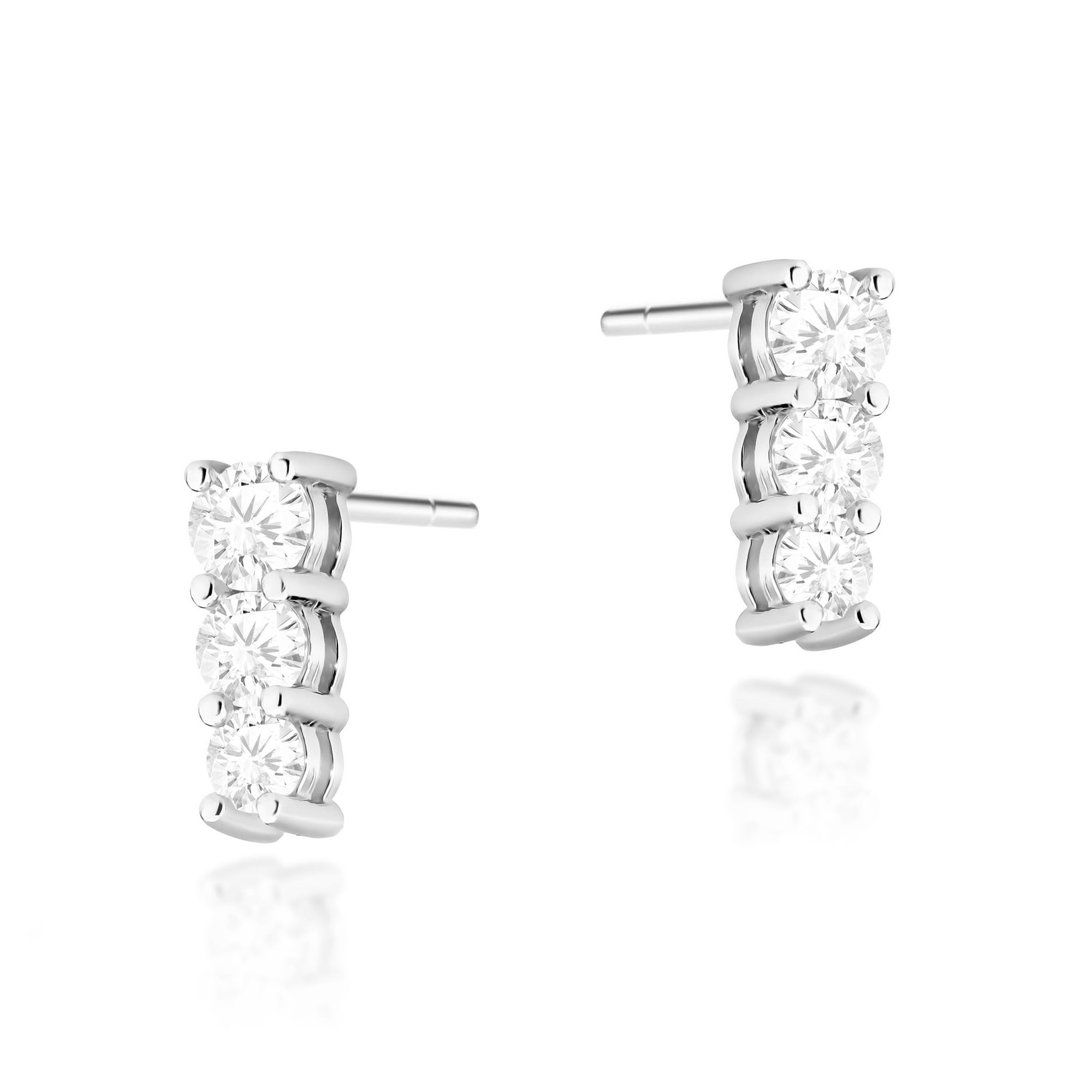 Kolczyki K0511 z diamentami białe złoto Jubiler Kraków BigDIAMOND