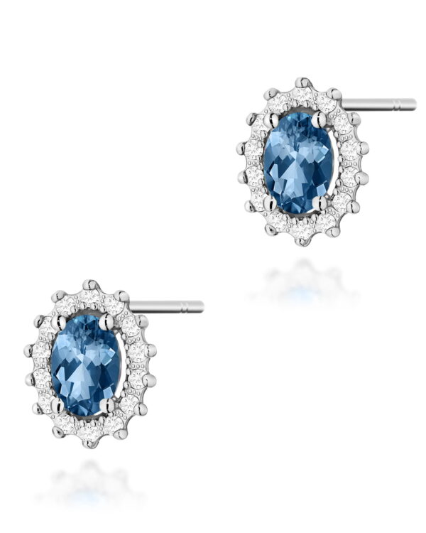 Kolczyki K0514 Topaz London Blue 2 x 0