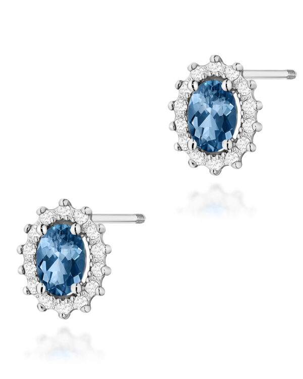 Kolczyki K0514 Topaz London Blue 2 x 0