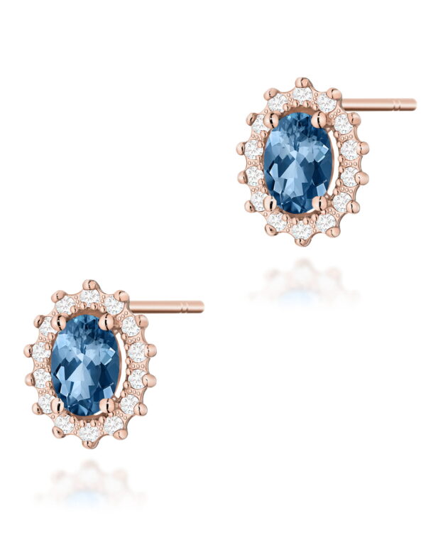 Kolczyki K0514 Topaz London Blue 2 x 0