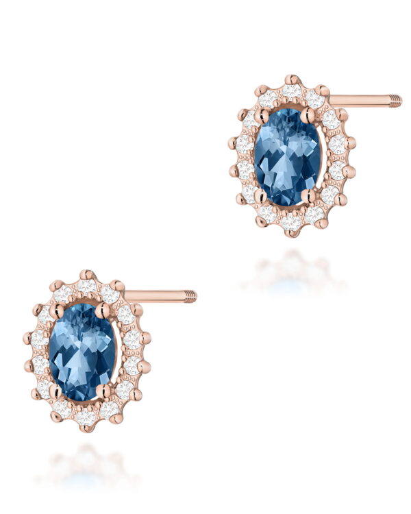 Kolczyki K0514 Topaz London Blue 2 x 0