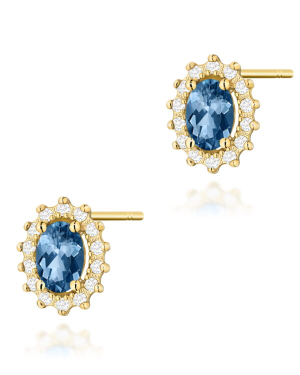 Kolczyki K0514 Topaz London Blue 2 x 0