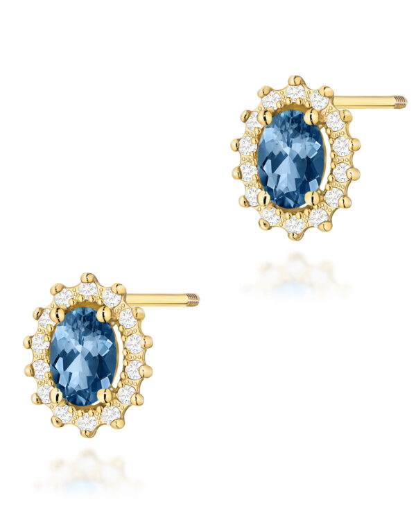 Kolczyki K0514 Topaz London Blue 2 x 0