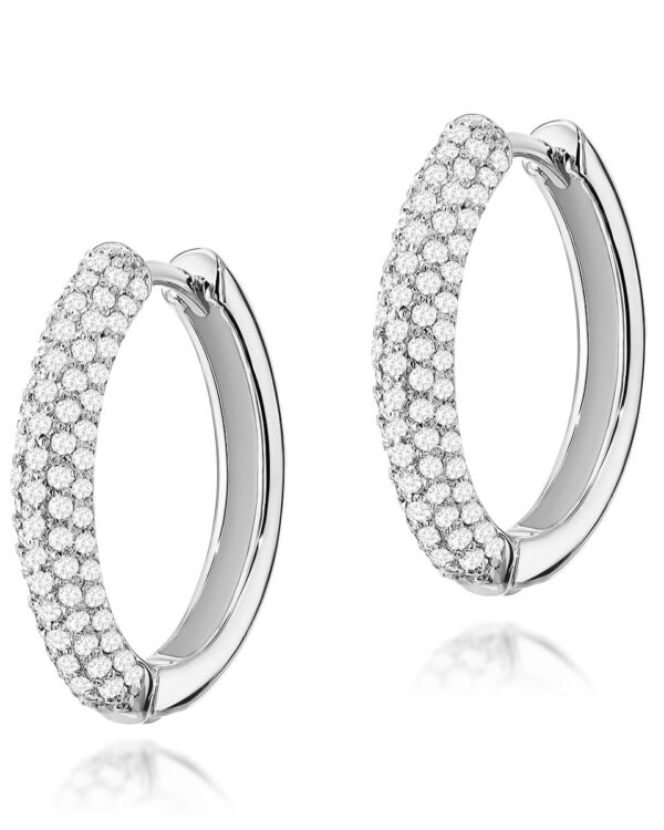 Kolczyki K0515 z diamentami białe złoto Jubiler Kraków BigDIAMOND