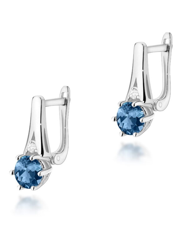 Kolczyki K0572 Topaz London Blue 2 x 0