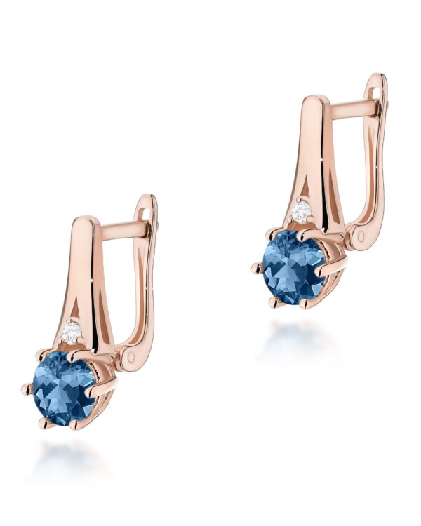 Kolczyki K0572 Topaz London Blue 2 x 0