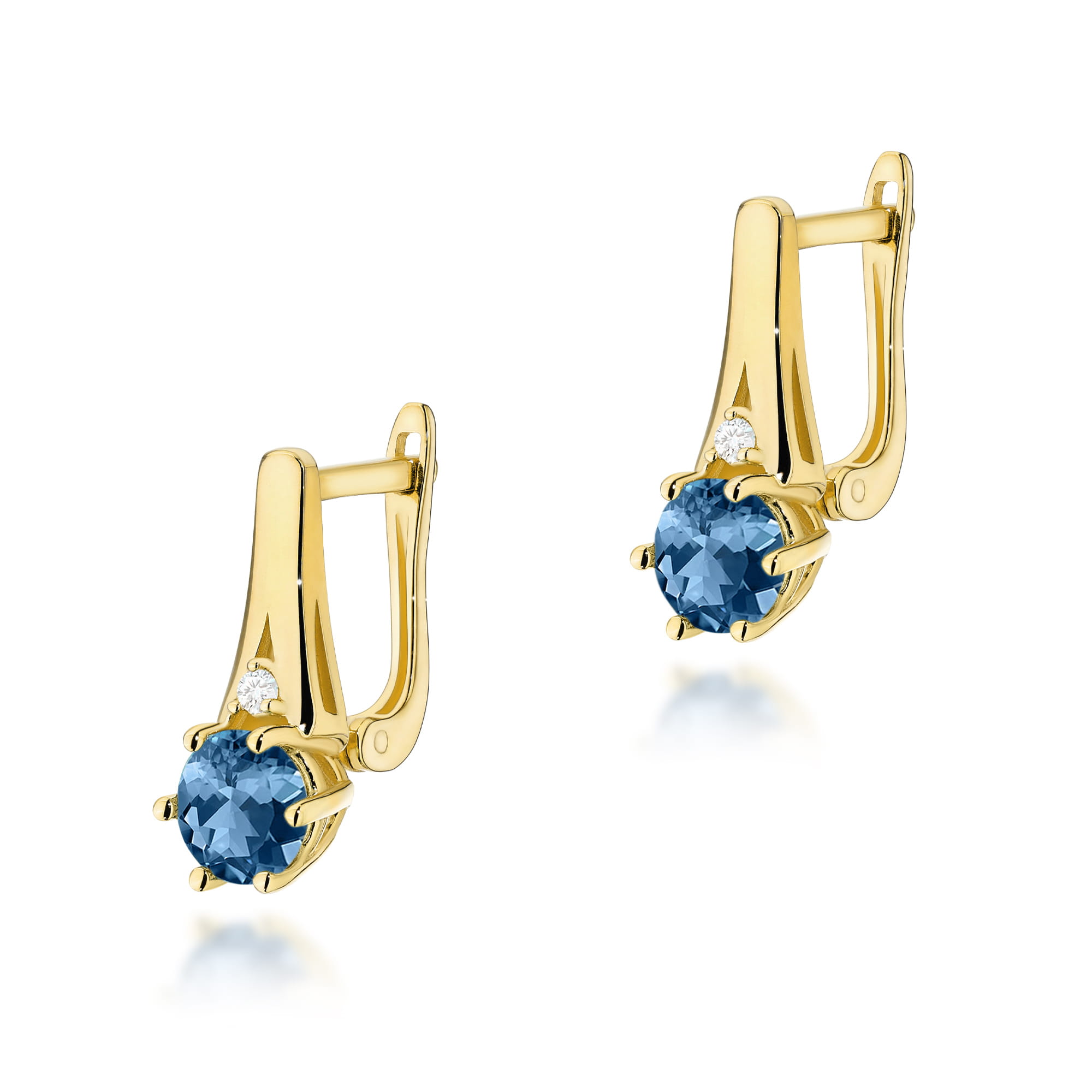Kolczyki K0572 Topaz London Blue 2 x 0