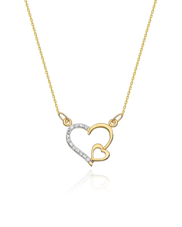 Naszyjnik C003 z diamentami żółte złoto Jubiler Kraków BigDIAMOND