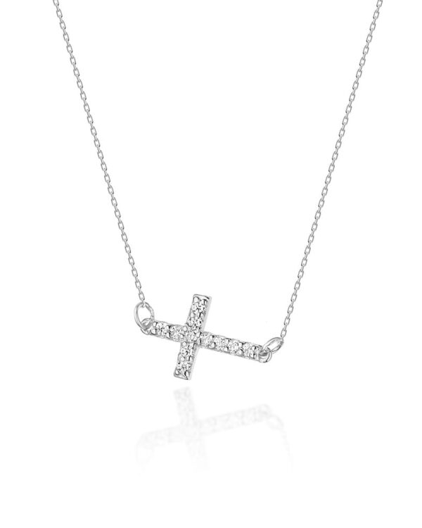 Naszyjnik C006 z diamentami białe złoto Jubiler Kraków BigDIAMOND