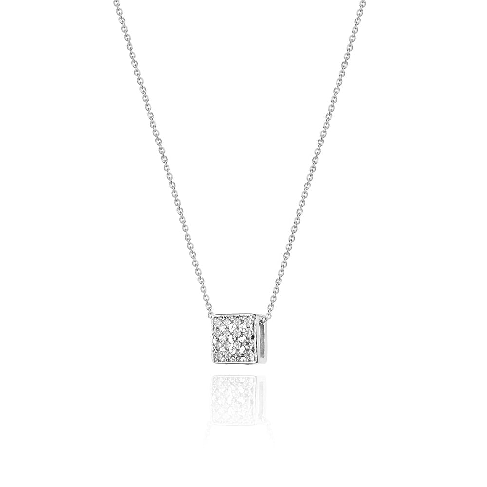 Naszyjnik C013 z diamentami białe złoto Jubiler Kraków BigDIAMOND