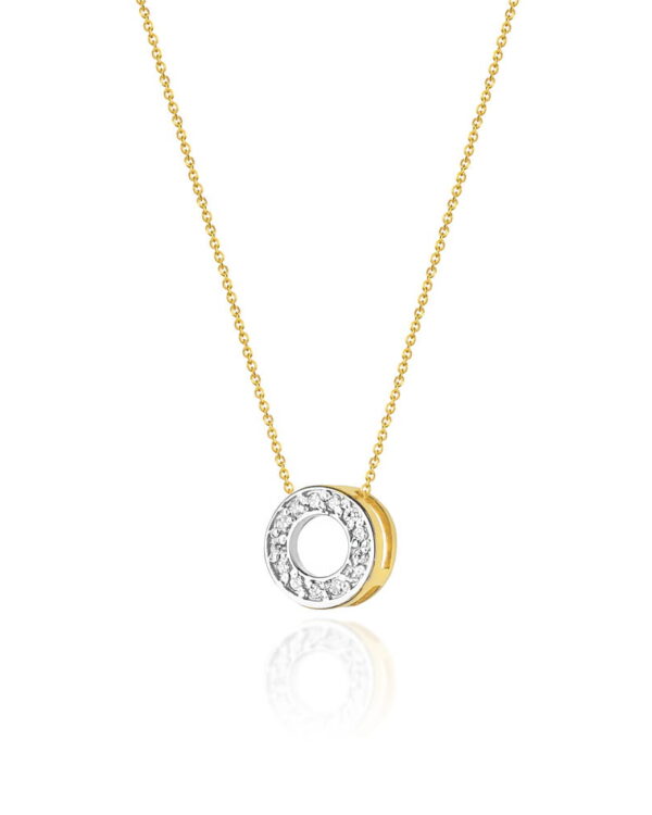 Naszyjnik C014 z diamentami żółte złoto Jubiler Kraków BigDIAMOND