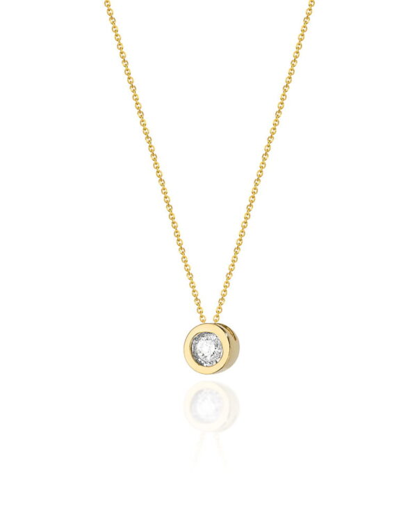 Naszyjnik C016 z diamentami żółte złoto Jubiler Kraków BigDIAMOND