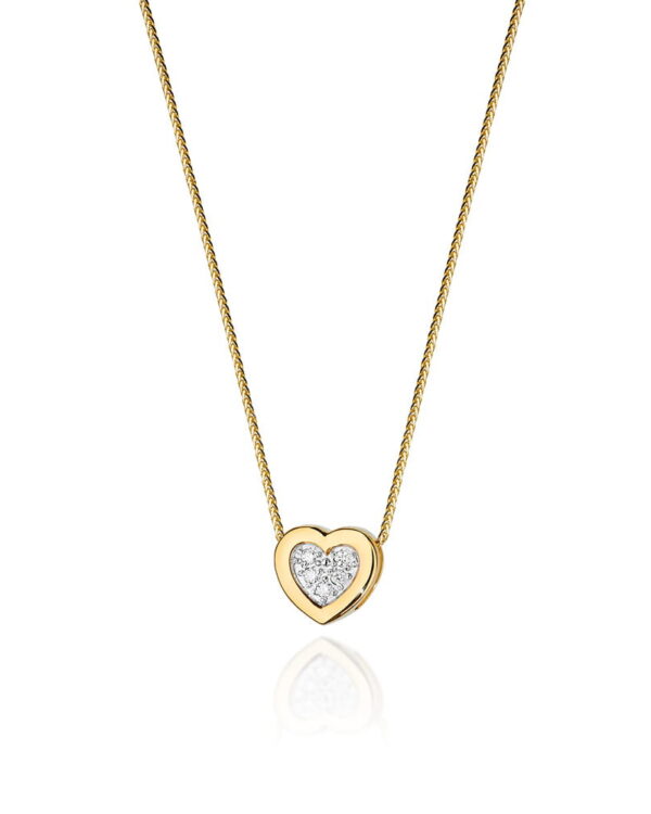 Naszyjnik C018 z diamentami żółte złoto Jubiler Kraków BigDIAMOND