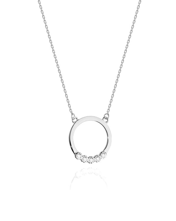 Naszyjnik C020 z diamentami białe złoto Jubiler Kraków BigDIAMOND