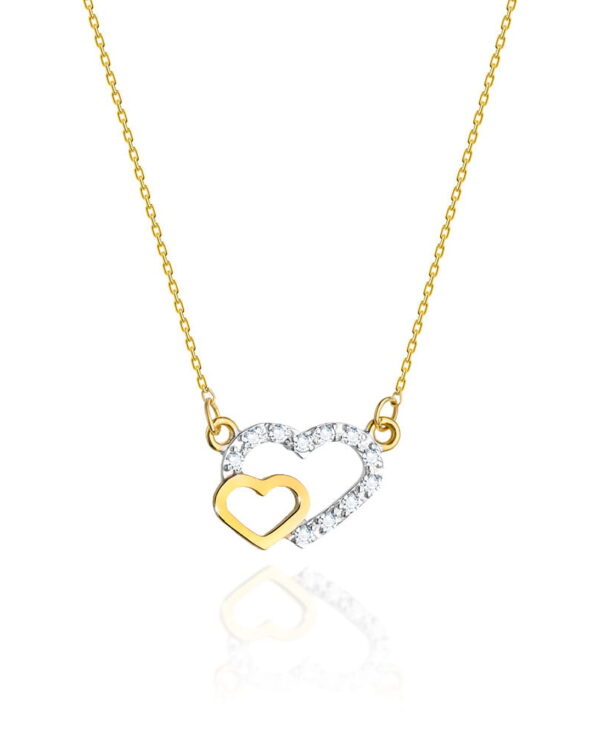 Naszyjnik C023 z diamentami żółte złoto Jubiler Kraków BigDIAMOND