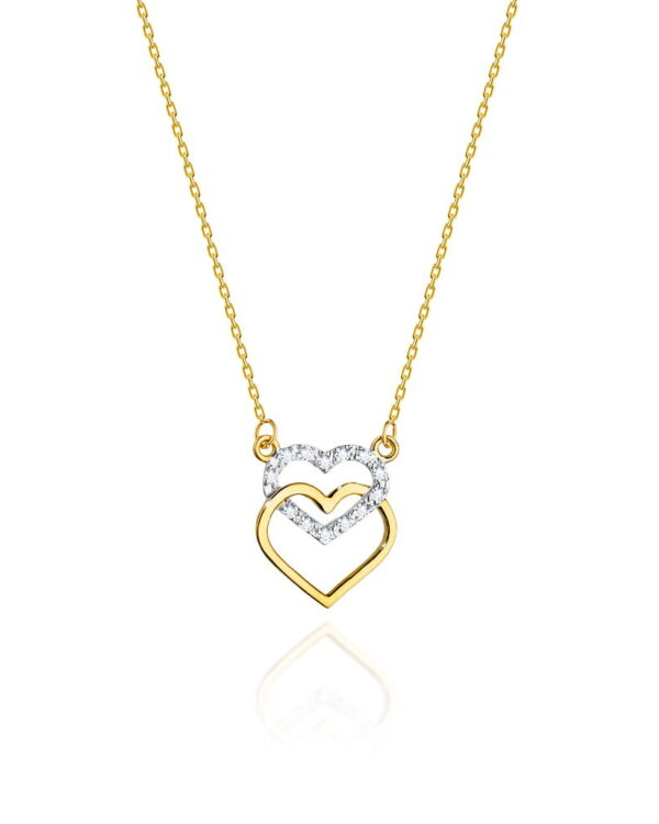 Naszyjnik C025 z diamentami żółte złoto Jubiler Kraków BigDIAMOND