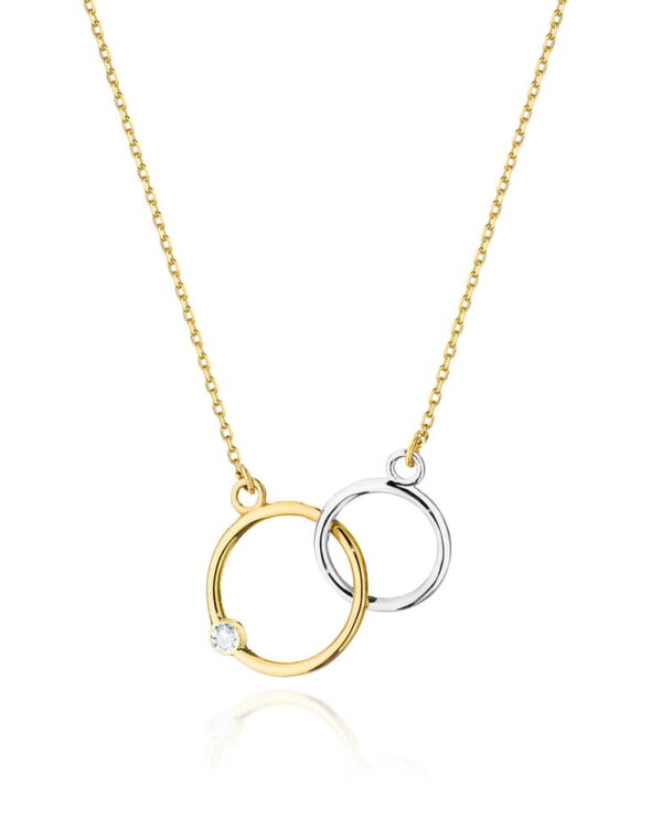 Naszyjnik C047 z diamentami żółte złoto Jubiler Kraków BigDIAMOND