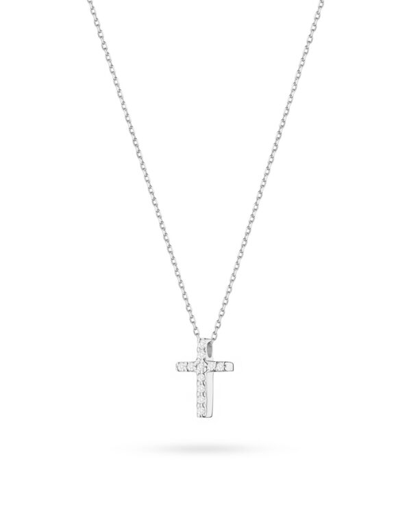 Naszyjnik C066 z diamentami białe złoto Jubiler Kraków BigDIAMOND