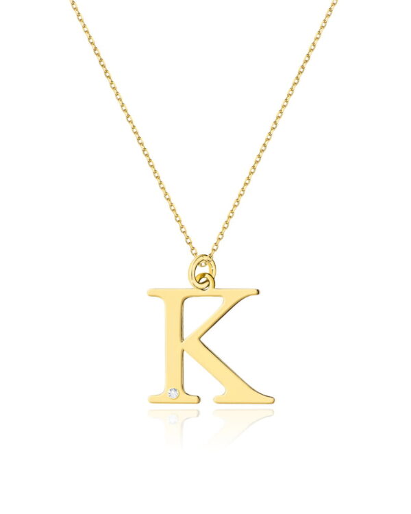 Naszyjnik C069 z diamentami żółte złoto Jubiler Kraków BigDIAMOND