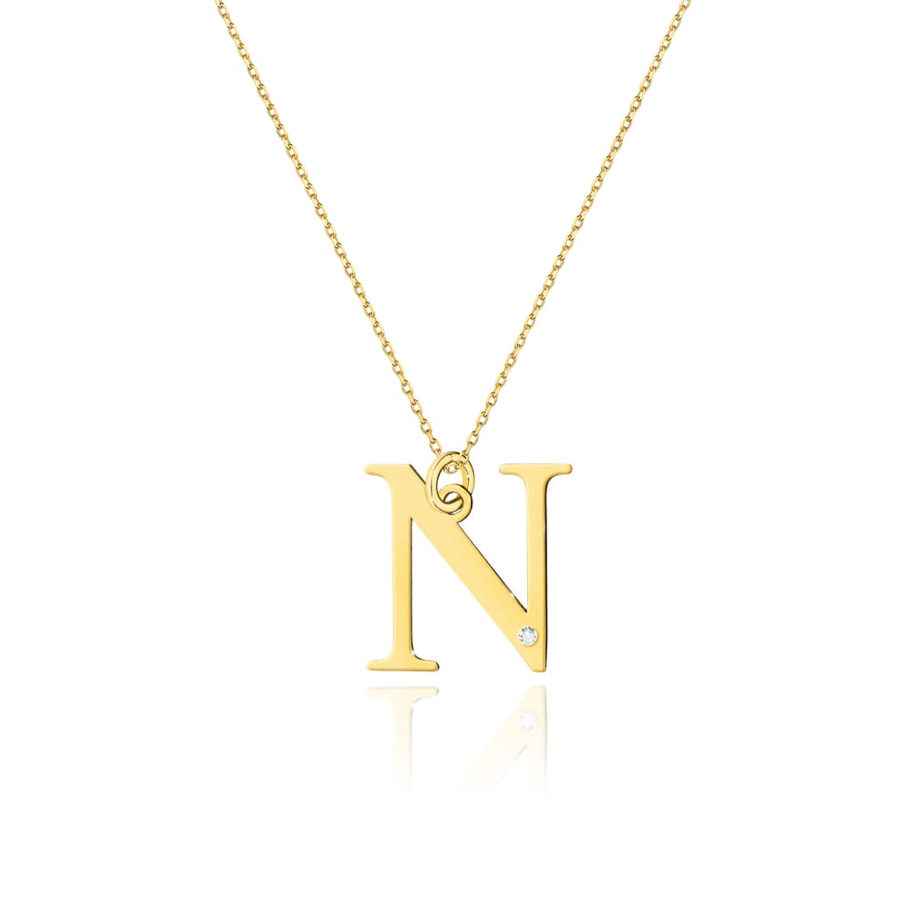 Naszyjnik C069 z diamentami żółte złoto Jubiler Kraków BigDIAMOND