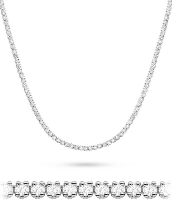 Naszyjnik N0074 z diamentami laboratoryjnymi białe złoto Jubiler Kraków BigDIAMOND