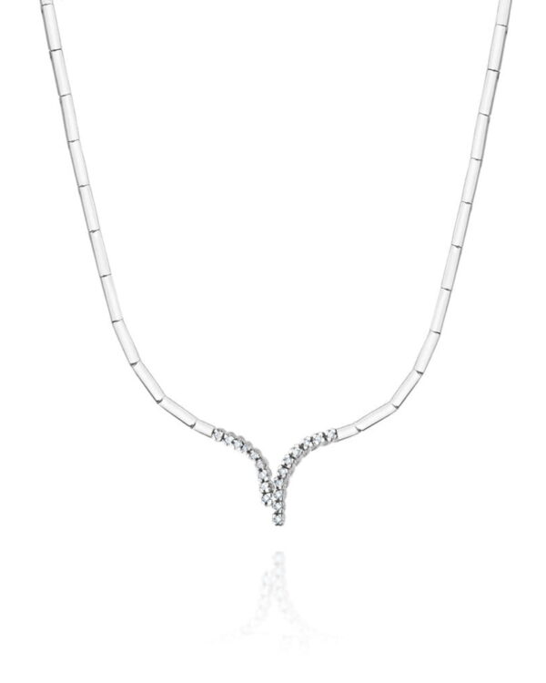 Naszyjnik N08368 z diamentami białe złoto Jubiler Kraków BigDIAMOND