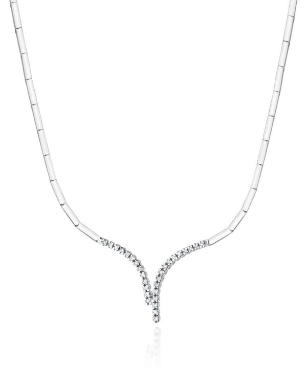 Naszyjnik N08368 z diamentami białe złoto Jubiler Kraków BigDIAMOND