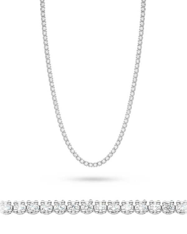 Naszyjnik N35494 z diamentami białe złoto Jubiler Kraków BigDIAMOND