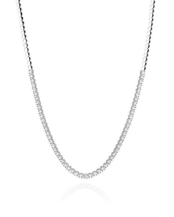 Naszyjnik N35495 z diamentami białe złoto Jubiler Kraków BigDIAMOND