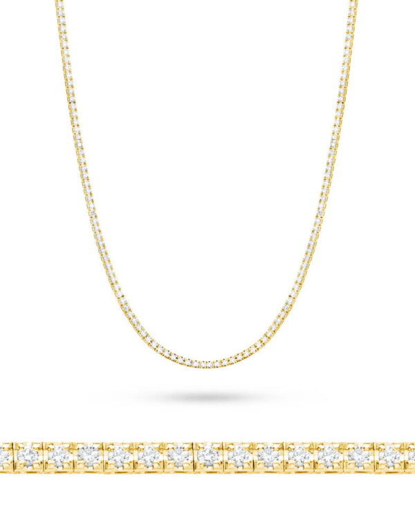 Naszyjnik N45056 z diamentami żółte złoto Jubiler Kraków BigDIAMOND
