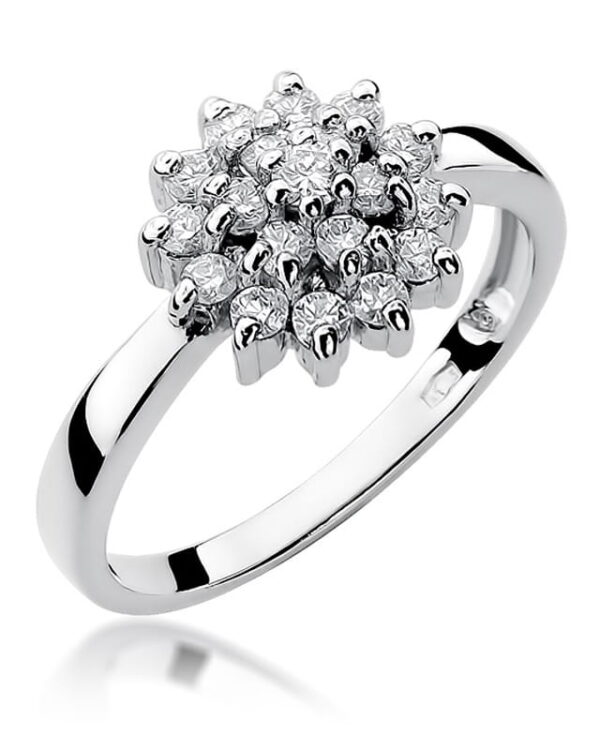 Pierścionek W004 z diamentami białe złoto Jubiler Kraków BigDIAMOND
