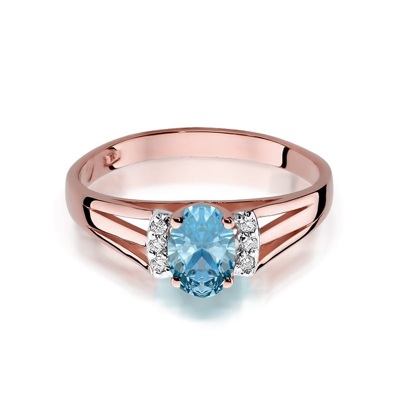 Pierścionek Topaz 0,50ct różowe złoto 3 50ct różowe złoto Jubiler Kraków BigDIAMOND