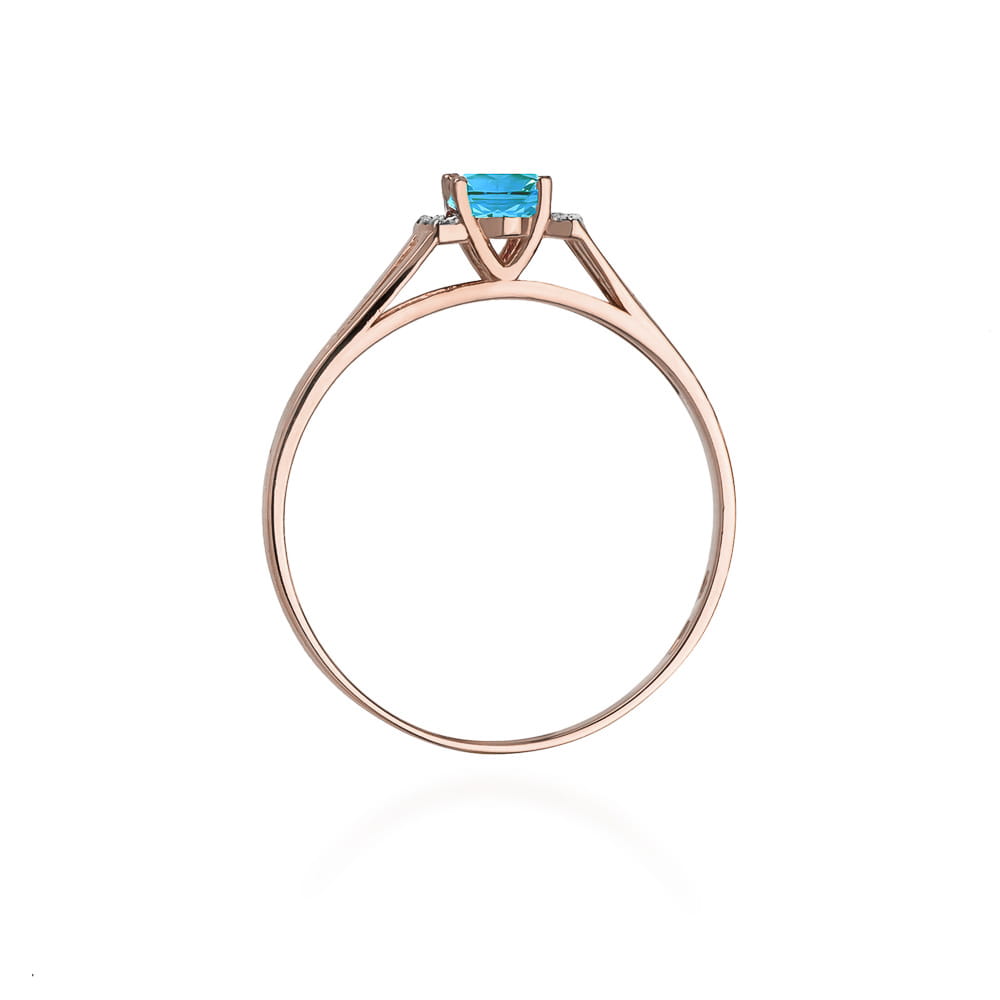 Pierścionek Topaz 0,50ct różowe złoto 4 Pierścionek Topaz 0,50ct różowe złoto - obrazek 3