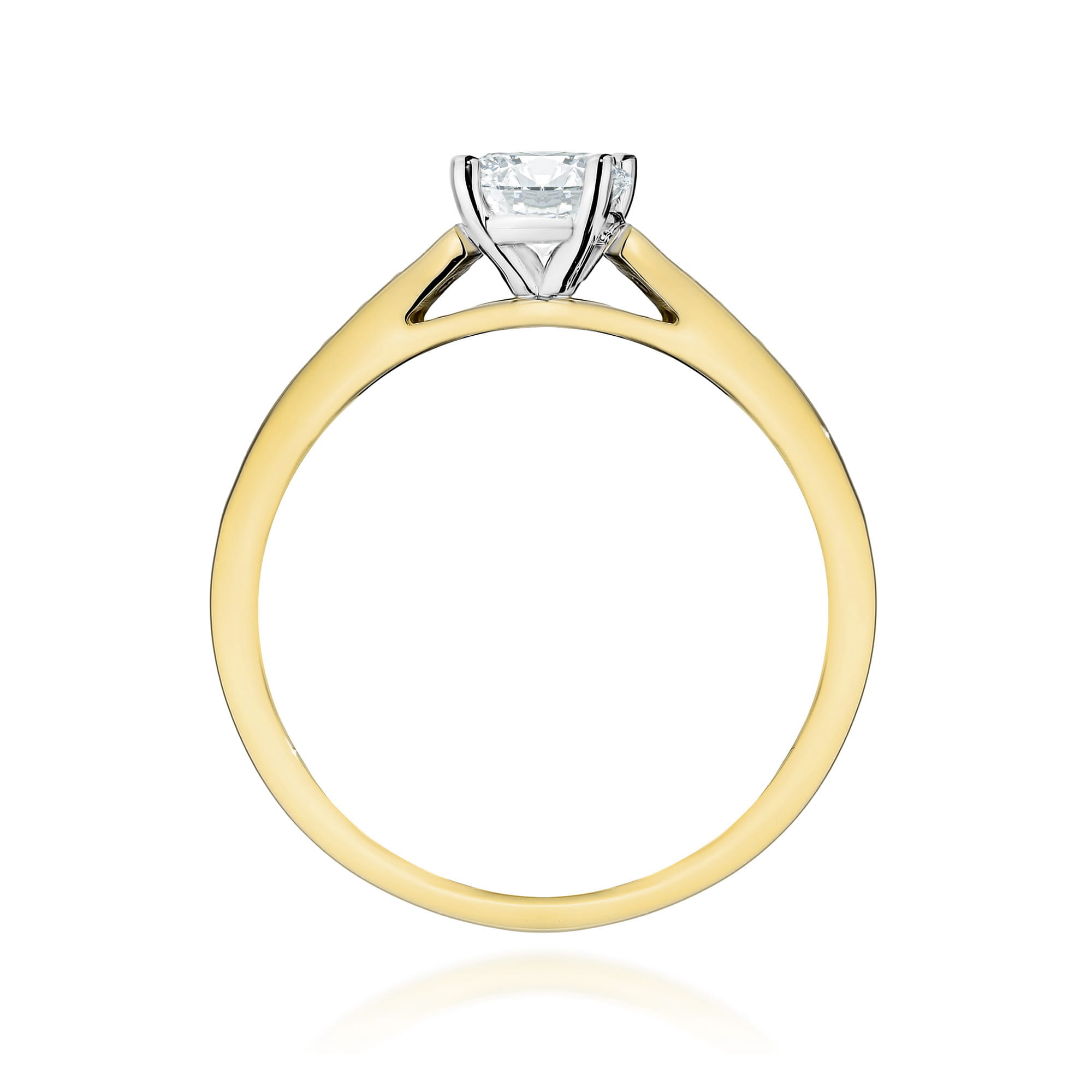 Pierścionek W0052 Diament Laboratoryjny 0,50ct żółte złoto 4 Pierścionek W0052 Diament Laboratoryjny 0,50ct żółte złoto - obrazek 3