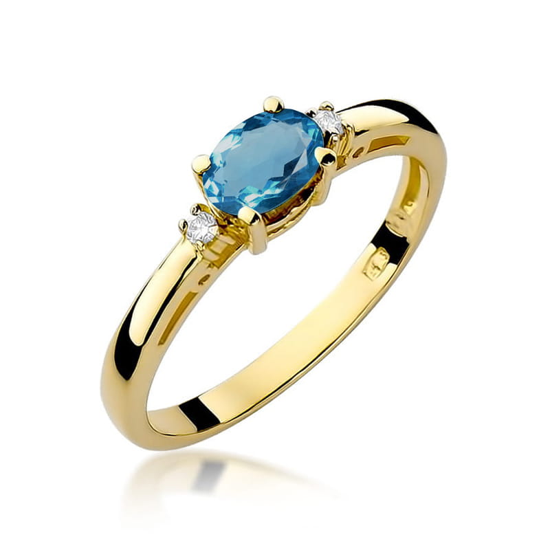 Pierścionek W006 Topaz London Blue 0