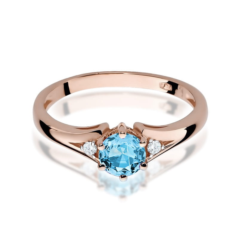 Pierścionek Topaz 0,50ct różowe złoto 3 50ct różowe złoto Jubiler Kraków BigDIAMOND